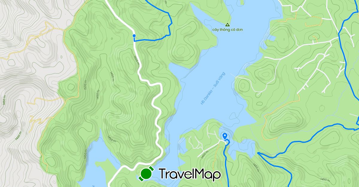 TravelMap itinerary: running in Vietnam (Asia)