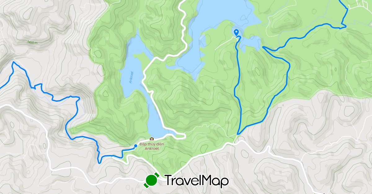 TravelMap itinerary: running in Vietnam (Asia)