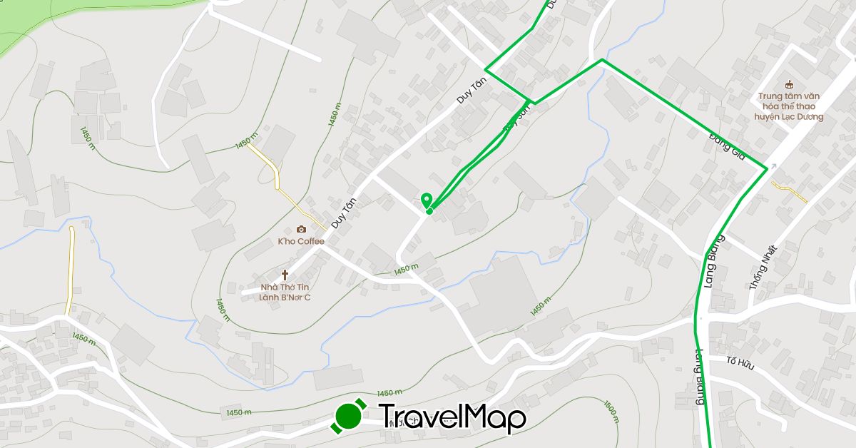 TravelMap itinerary: mountain biking in Vietnam (Asia)