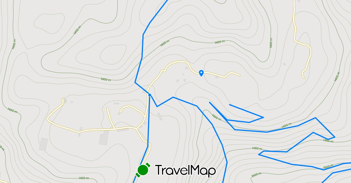 TravelMap itinerary: running in Vietnam (Asia)